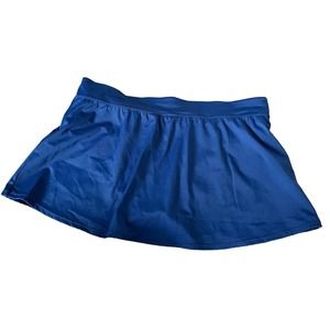 Tropical Escape Women’s 10 Swim Skirt Skort Lined Modest Blue Swimsuit